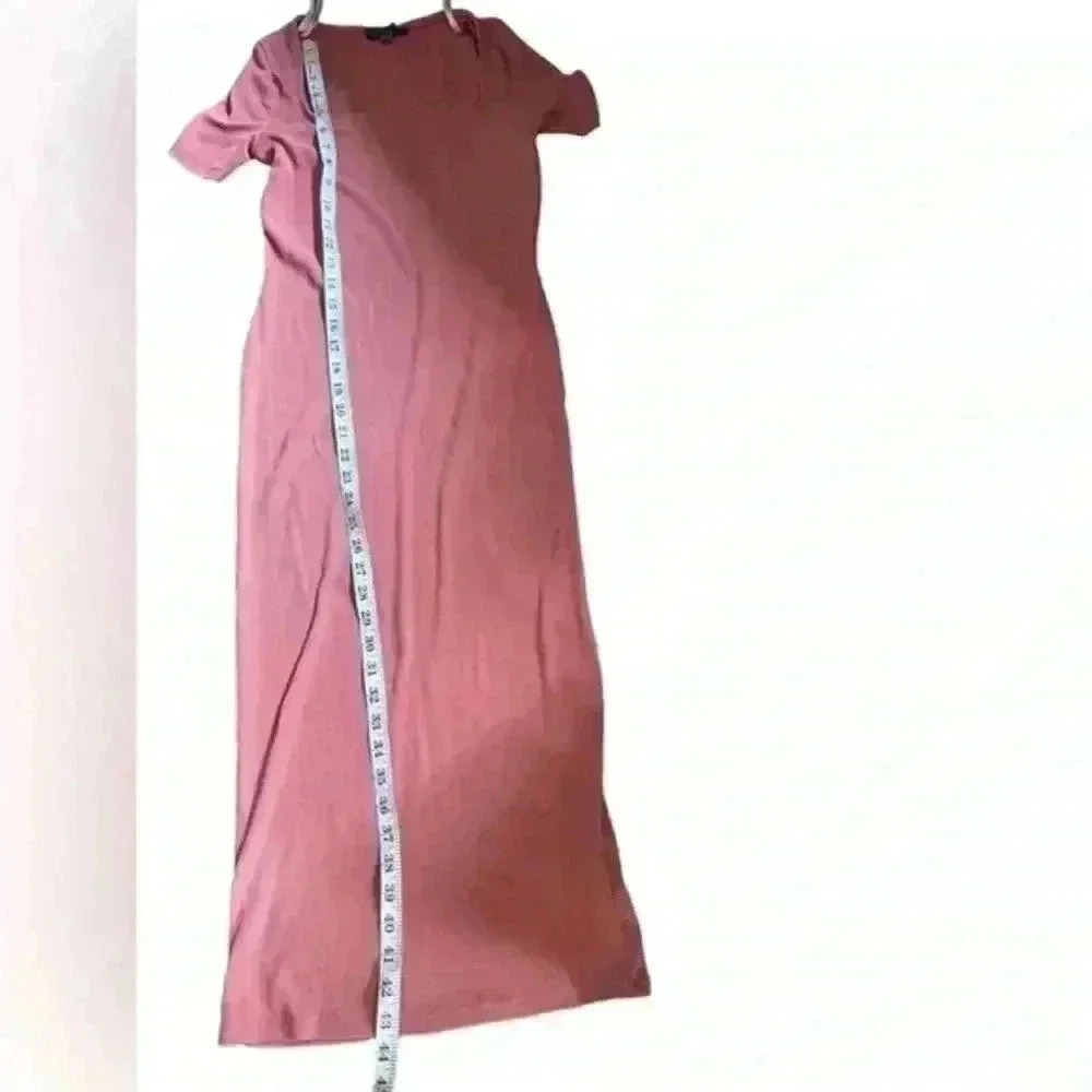 Primark Coral Rubbed Short‎ Sleeve Andre Dress, US 6 - Picture 4 of 8